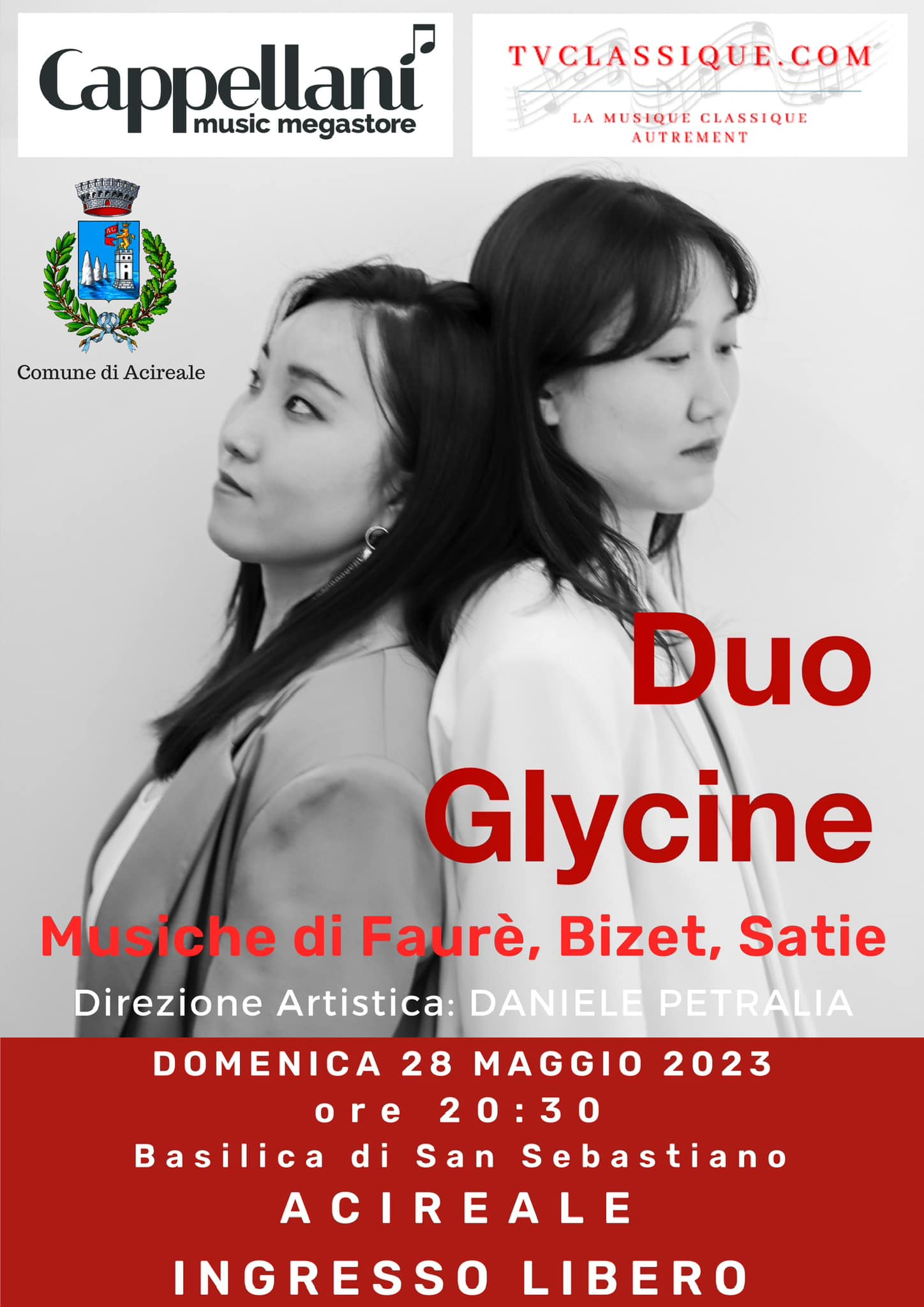 Grande successo del Duo Glycine alla Basilica collegiata di San Sebastiano di Acireale.