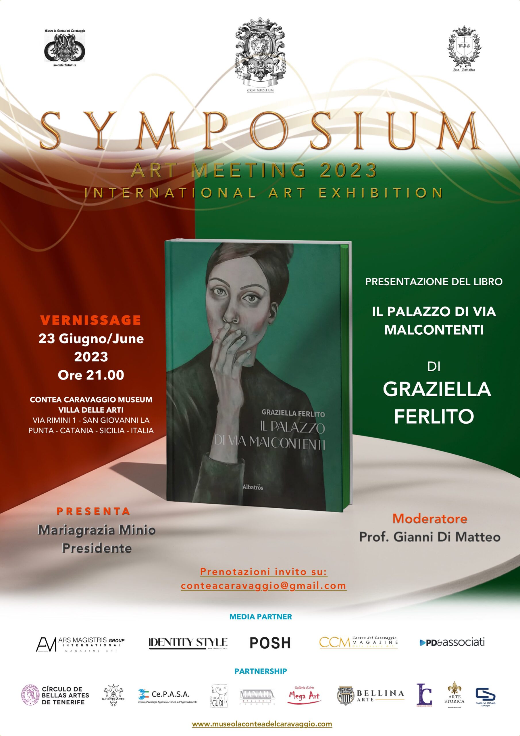 SYMPOSIUM ART MEETING – Presentazione del libro “Il Palazzo di via Malcontenti “di Graziella Ferlito.