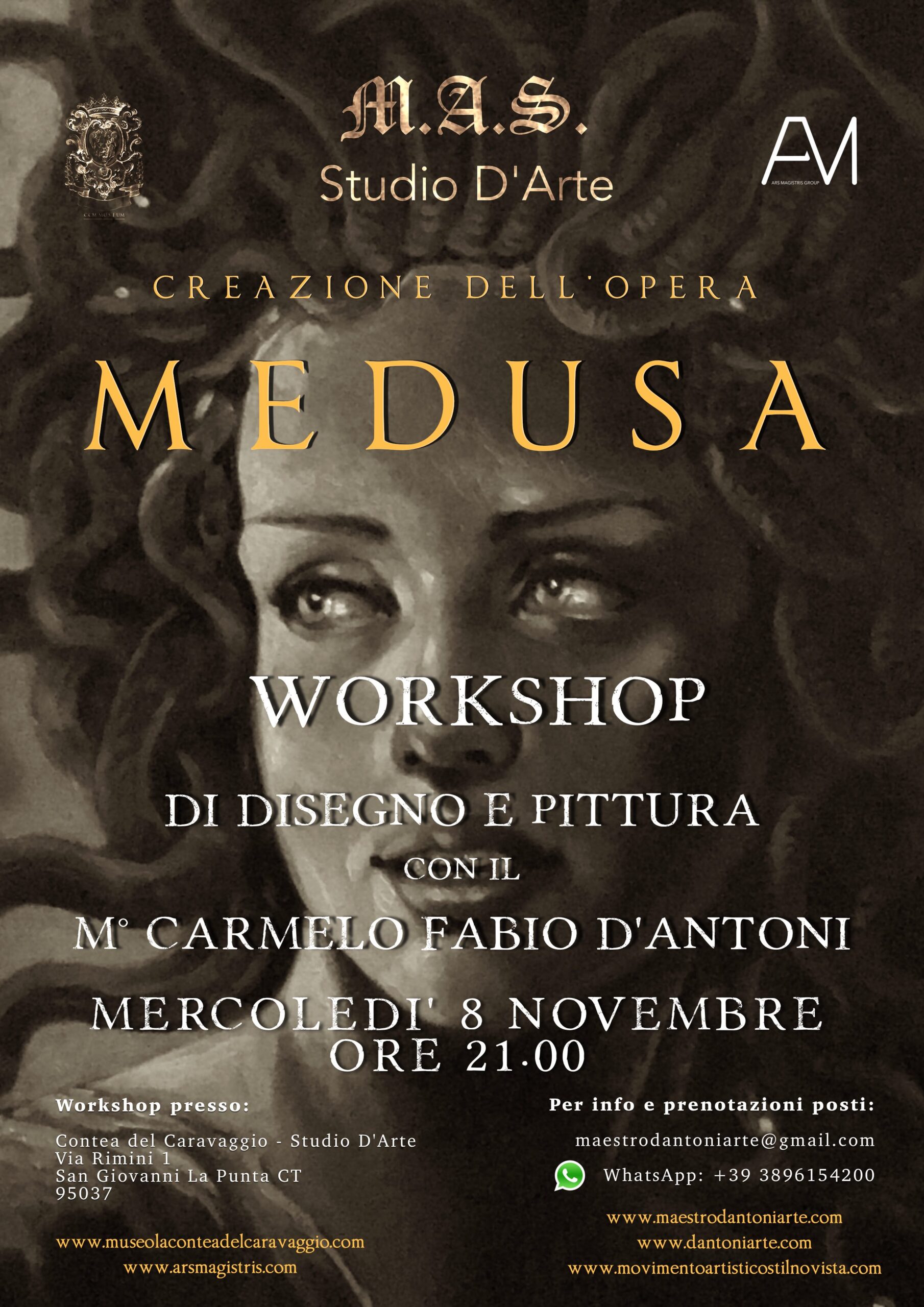 CREAZIONE DELL’OPERA MEDUSA – WORKSHOP DI DISEGNO E PITTURA